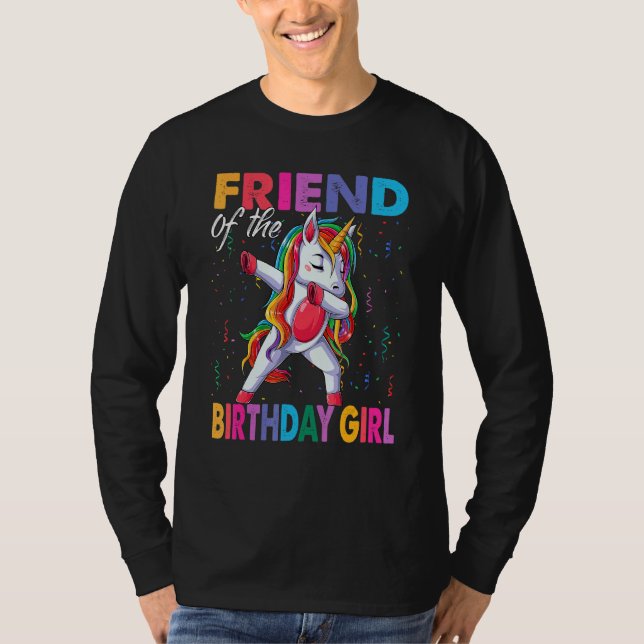 Camiseta Amigo De La Chica De Cumpleaños Princesa Dabbing U (Anverso)