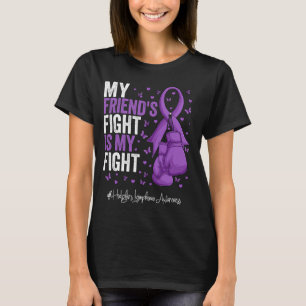 Camiseta Amigo de la cinta morada Hodgkins Linfoma Concienc