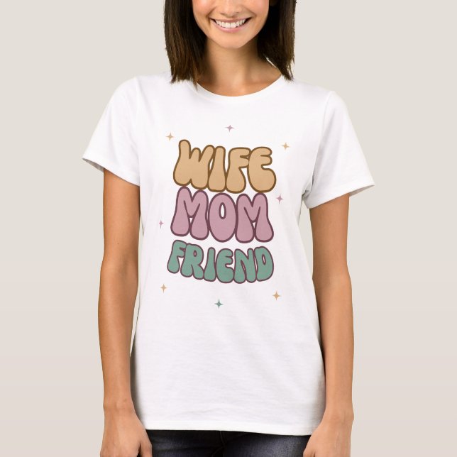 Camiseta Amigo de la esposa mamá, regalo del día de la madr (Anverso)