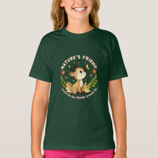Camiseta Amigo de la Naturaleza Ciervo Adorable Animal del 
