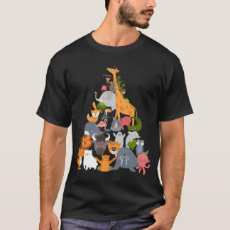 Camiseta amigo de la pirámide de animales Zoorip