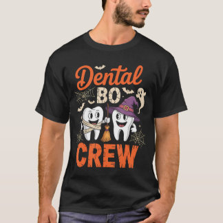 Camiseta amigo de la tripulación de Boo dental de Halloween