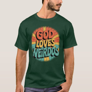 Camiseta Amigo de Vintage God Love Weirdos