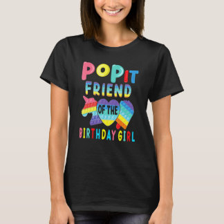 Camiseta Amigo Del Chica De Cumpleaños Pop It Unicorn Birth
