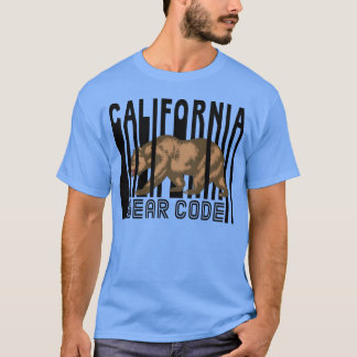 Camiseta amigo del código del oso de CALIFORNIA