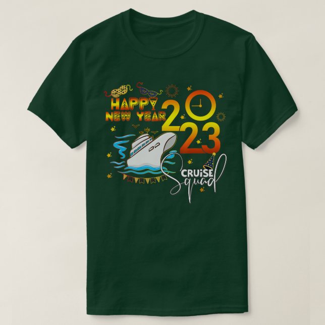 Camiseta Amigo del grupo Fiesta de cruceros de Año Nuevo Ev (Diseño del anverso)