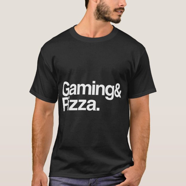 Camiseta Amigo del jugador de video de la pizza de juegos (Anverso)