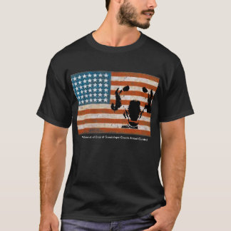 Camiseta Amigo del patriota de perros en el negro de la CA
