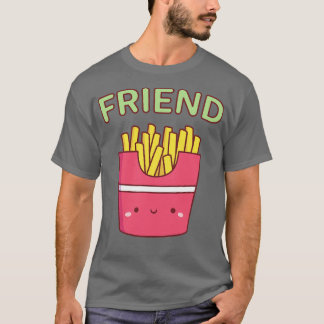 Camiseta Amigo lindo Fries Mejor Amigo Dos Doodle