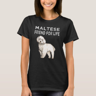 Camiseta Amigo Maltés Por La Amistad Perro De Vida
