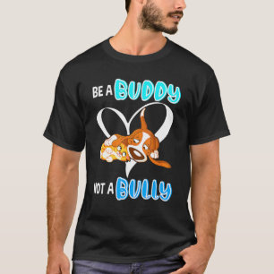 Camiseta Amigo No Bully Día Feliz de la Unidad Perro y Gato