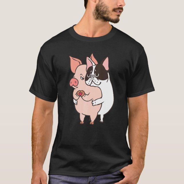 Camiseta Amigo No Comida Bulldog Francés (Anverso)