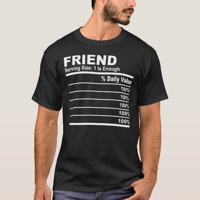 Camiseta Amigo Nutrición Hechos Personalizado Familia Perso (Anverso)