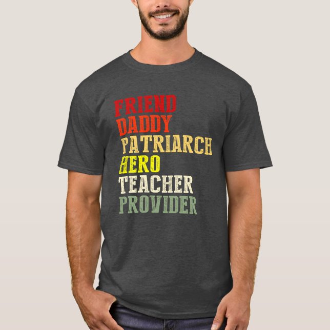 Camiseta Amigo papá patriarca proveedor de profesores de hé (Anverso)