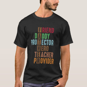 Camiseta Amigo Papá Protector Héroe Maestro Proveedor