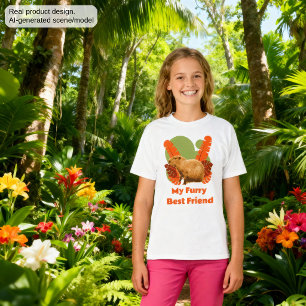 Camiseta Amigo Peludo de Capybara Animal Tropical