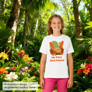 Camiseta Amigo Peludo de Capybara Animal Tropical