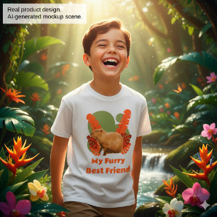 Camiseta Amigo Peludo de Capybara Animal Tropical