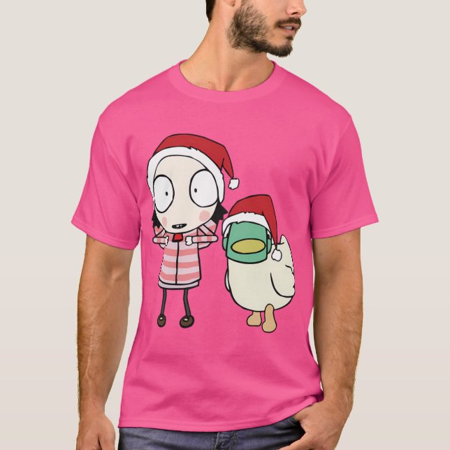 Camiseta Amigo pequeño mascota pato chica linda caricatura  (Anverso)