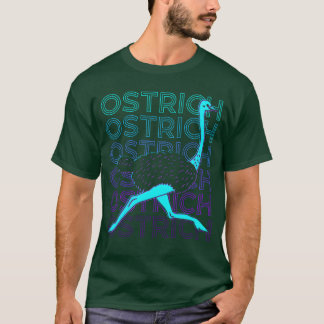 Camiseta Amigo retro animal avestruz
