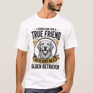 Camiseta Amigo Verdadero Retriever Dorado Diseño Vintage Am