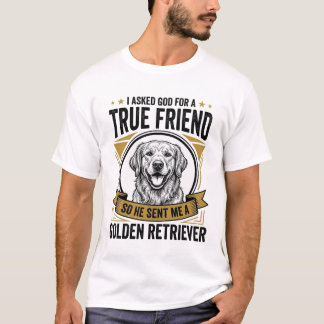 Camiseta Amigo Verdadero Retriever Dorado Diseño Vintage Am
