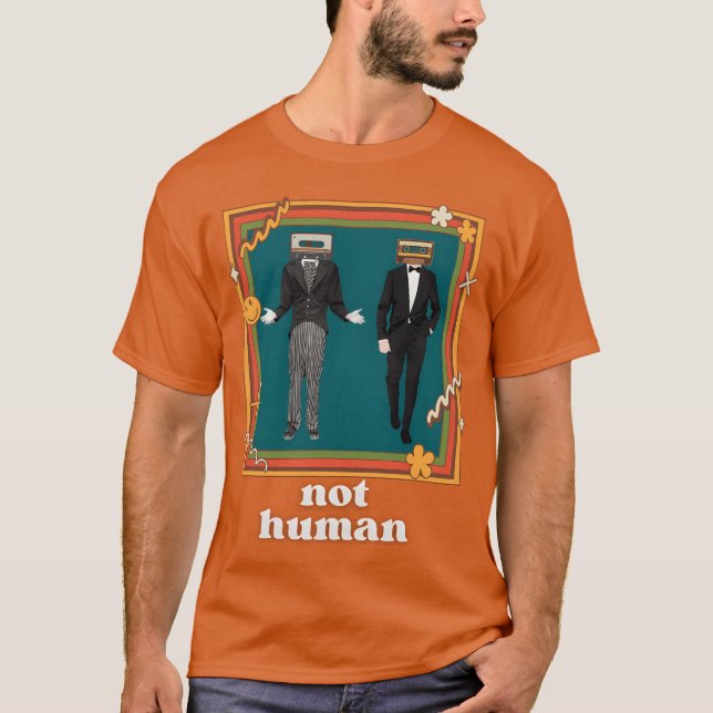 Camiseta Amigo vintage no humano (Anverso)