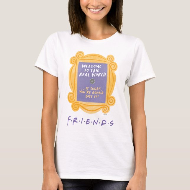 Camiseta AMIGOS™ | Bienvenidos a la cita del mundo real (Anverso)