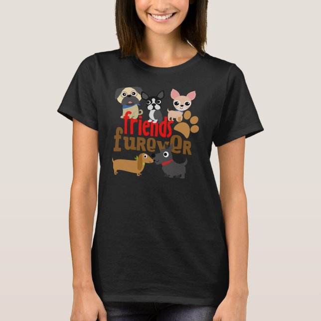 Camiseta Amigos Cachorros de perros de Furever (Anverso)