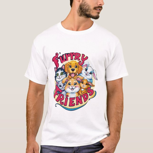 Camiseta Amigos caprichosos de la música furry: Compañeros  (Anverso)