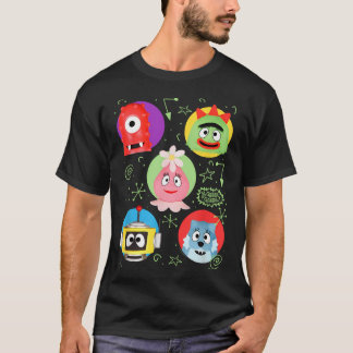 Camiseta Amigos Coloridos Con Doodles Tv