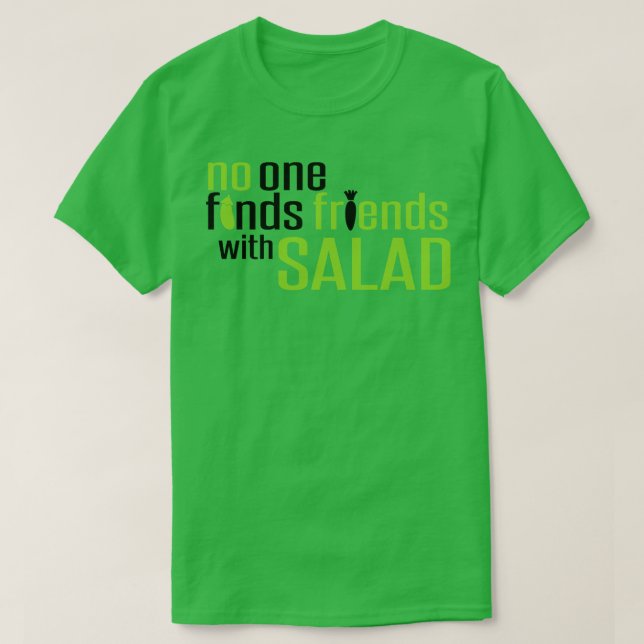 Camiseta Amigos con ensalada (Diseño del anverso)