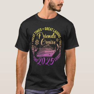 Camiseta amigos cruise 2025 viaje de vacaciones viajes de c