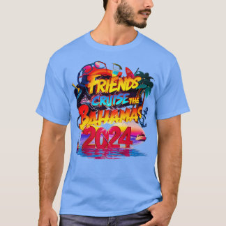 Camiseta Amigos Cruzan Bahamas 2024 Divertido Viajando Su
