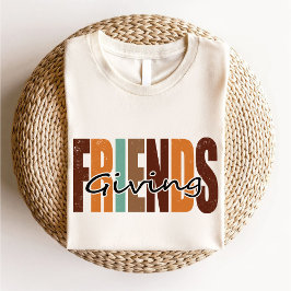 Camiseta Amigos dando Acción de Gracias de Otoño / Mejor Am