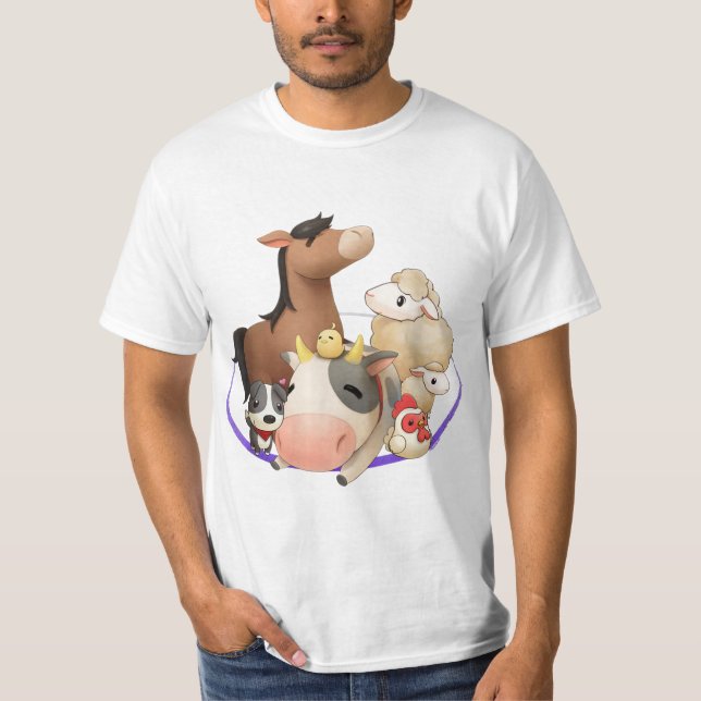 Camiseta Amigos de animales de la luna de cosecha oficial (Anverso)