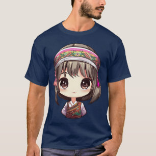 Camiseta amigos de anime Hmong
