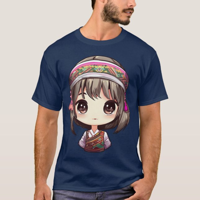 Camiseta amigos de anime Hmong (Anverso)