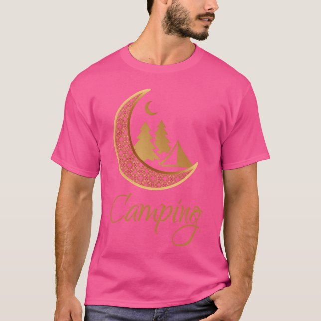 Camiseta Amigos de Camping En Luna Dorada (Anverso)