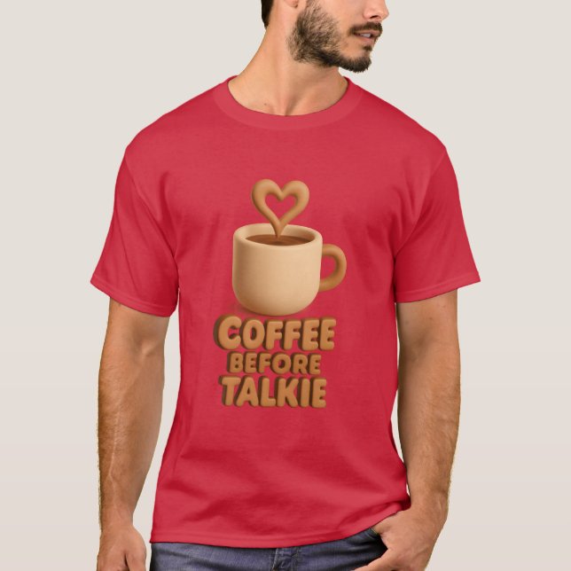 Camiseta Amigos de Coffee Beforealkie Heart Cup (Anverso)