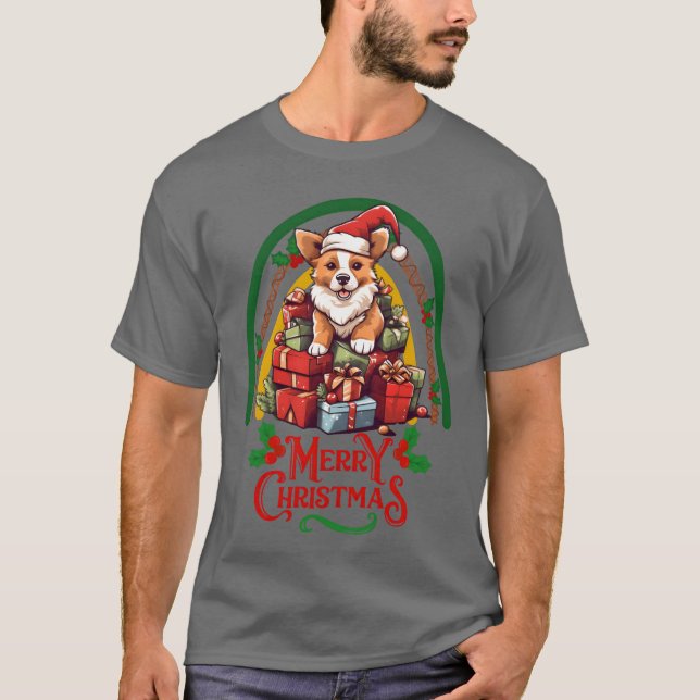 Camiseta Amigos de Corgi Navidades (Anverso)