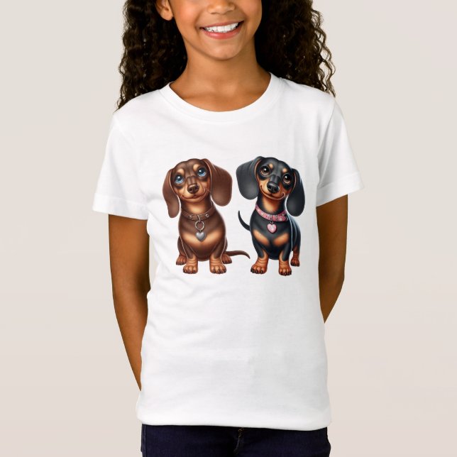 Camiseta Amigos de Cute Dachshund (Anverso)