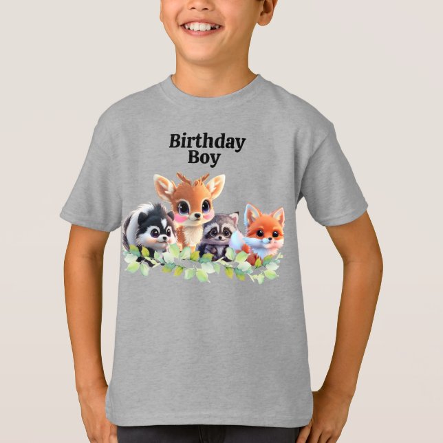 Camiseta Amigos de Cute Woodland zorro zorrillo raccoon ven (Anverso)