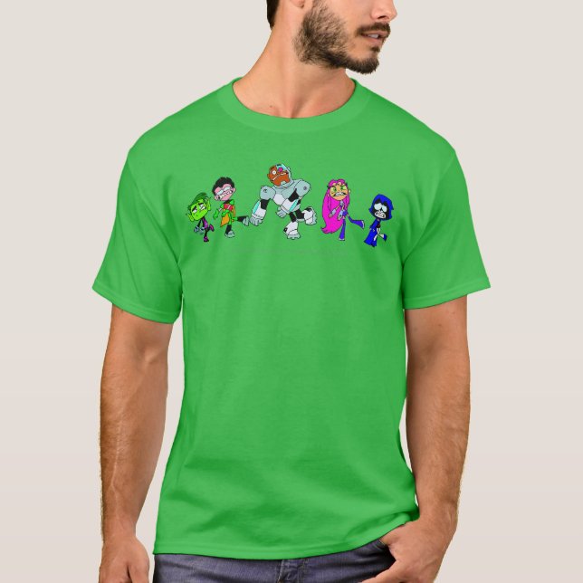 Camiseta Amigos de DC Comicseenitans Go Group Shot Lineup (Anverso)
