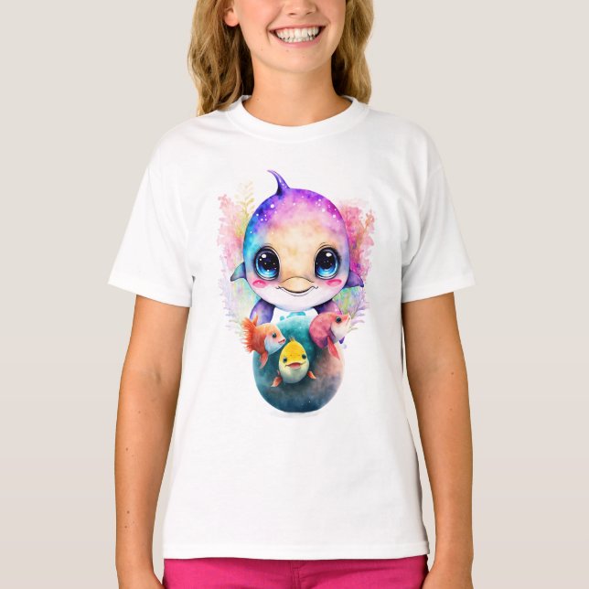 Camiseta Amigos de delfines y peces (Anverso)