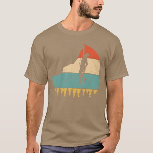Camiseta amigos de escalada en roca vintage (Anverso)