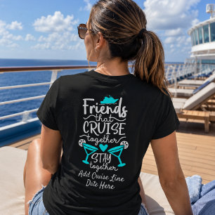 Camiseta Amigos de Evento Personalizado de Crucero Juntos