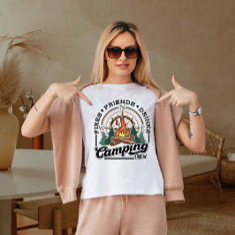 Camiseta Amigos de fuego bebidas campamento
