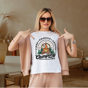 Camiseta Amigos de fuego bebidas campamento
