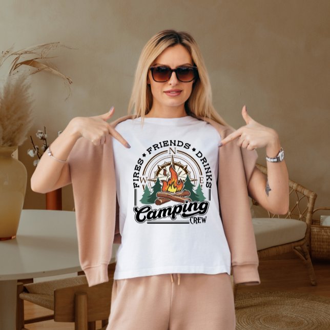 Camiseta Amigos de fuego bebidas campamento (Subido por el creador)